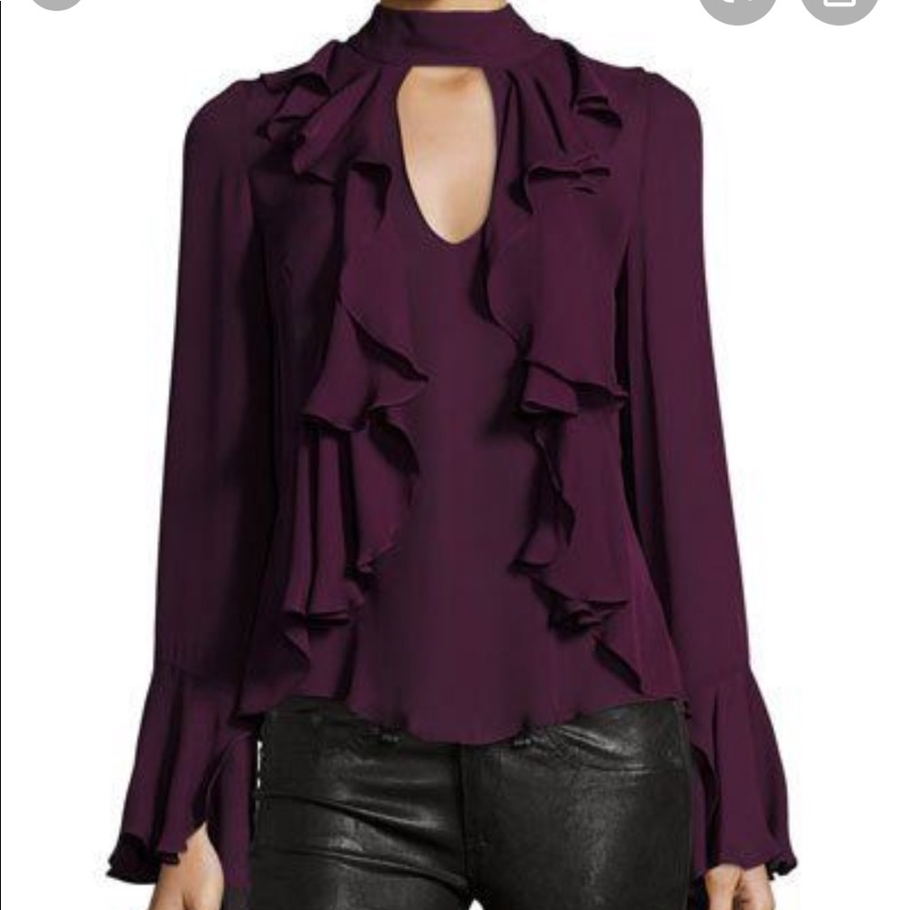 Cinq a sept ruffle blouse